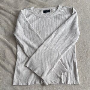 Tahari Cream Ribbed Sweater